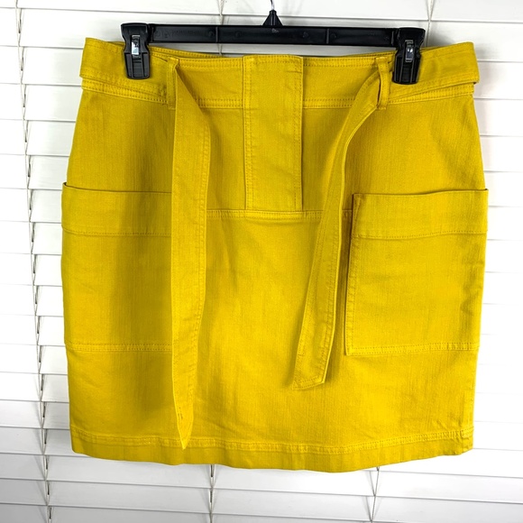NWT🤩 |•TORY BURCH•| Mustard Denim Skirt - Picture 10 of 15